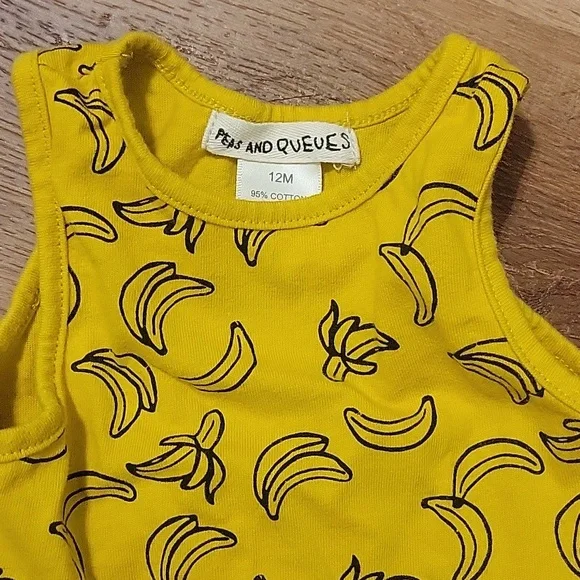 12 month asymmetrical bananas dress/tunic - Picture 2 of 3